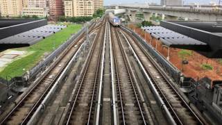 桃園機場捷運 A9林口站 普通車 列車離站 直達車通過 交會 Taoyuan Metro