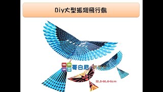 哥白尼的實驗室/科學玩具/diy大型振翅飛行鳥(隨機配色)/橡皮筋動力/趣味童玩 益智玩具 科學營教具