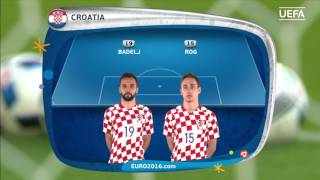 Croatia line-up v Spain: UEFA EURO 2016