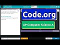 Code.org Lesson 2.4 Java Lab | Tutorial with Answers | Unit 1 Computer Science A