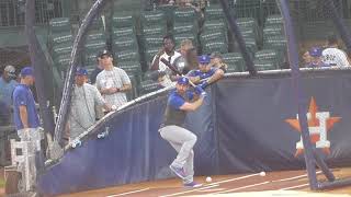 Cubs batting practice:  Descalco, Caratini, Russell, Adduci @ Houston...5/29/19