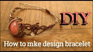 【DIY】macrame design bracelet tutorial. マクラメデザインブレスレットの作り方