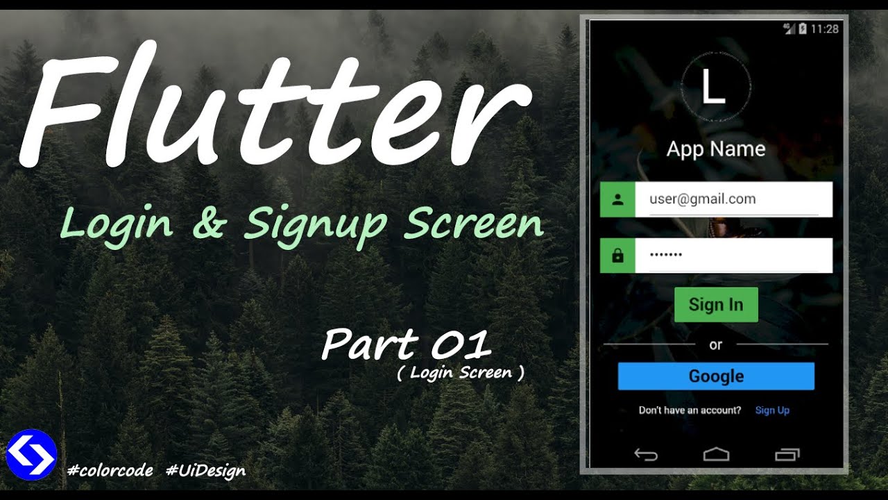 Flutter UI Design - Login & Signup Screen Part 01 - YouTube