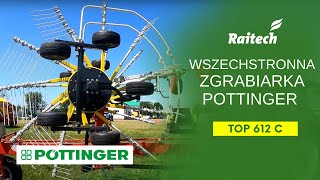 Dwukaruzelowa zgrabiarka Pottinger Top 612 C – skuteczne wsparcie w pracach polowych