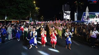 Happy Celebrating Cambodia for Happy New Year 2025 Along Riverside Royal Palace