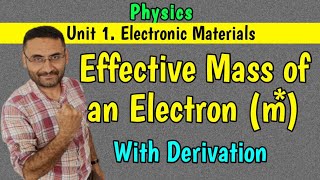 Effective mass of Electron (Solid state Physics) PHYSICS (in हिन्दी)