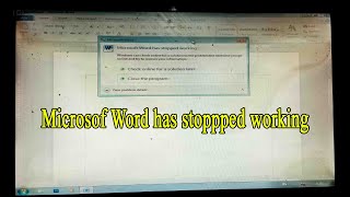 Mengatasi Microsoft Word has stopped working