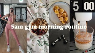 MY *5AM* GYM MORNING ROUTINE 2024 // realistic & productive //
