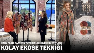 Alize Angora Gold Batik ile Kolay Ekose Tekniği - Easy Plaid Pattern