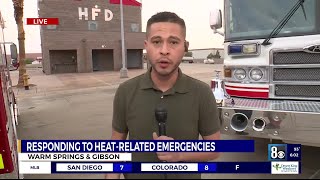 Firefighters warn of dangers during prolonged heat wave