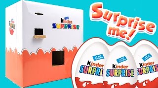 How to make Kinder Surprise Eggs Candy Vending Machine - Just5mins
