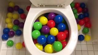 Will it Flush? - Compilation full of Play Balls, M&M's, Skittles