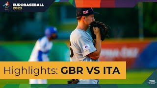 22 EuroBaseball 2023: Highlights Great Britain VS Italy