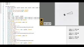 Solving ASA Triangles (Python VEXCodeVR)