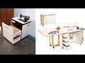 Compact Space Saving Sewing Machines TABLE With Organizer For Small Rooms