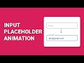 How to make a Floating Label in HTML & CSS: CSS for beginners