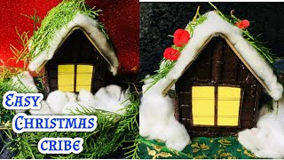 Christmas crib making 2020 | xmas decoration | christmas pulkoodu making | easy xmas crib making