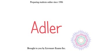 Adlerian Therapy  - ASWB, NCE, NCMHCE, MFT Exam Prep and Review