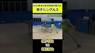 【全日本卓球2024】坂根翔大選手の粘り強いプレイ！！【松平健太vs坂根翔大】#shorts #short #卓球#pingpong