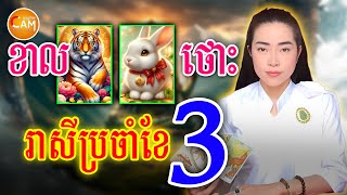 រាសីមហាសំណាង ឆ្នាំខាល និងថោះ ប្រចាំខែមីនា (ខែ3) ឆ្នាំ2025 | Daily Khmer Horoscope