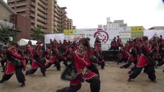 岡山うらじゃ連 笑輝　うらじゃ2014　下石井公園演舞場　一日目