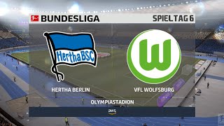 Hertha BSC Berlin : VfL Wolfsburg 6. Spieltag ⚽ FIFA 21 Bundesliga 🏆 Gameplay Deutsch