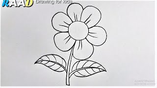 How to draw a easy Flower | Fuler sobi drawing | easy pencil drawing for beginners