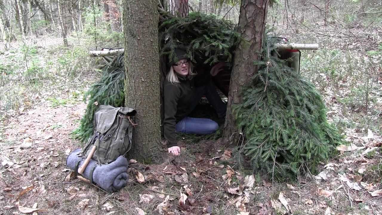 Building A Survival Shelter - YouTube