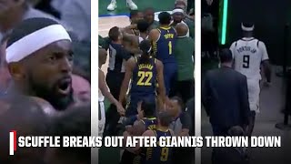 BENCHES CLEAR after Giannis THROWN DOWN 😟 Bobby Portis Jr. EJECTED 🚫 | NBA on ESPN
