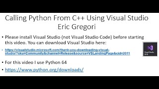 Calling Python From C++ Using Visual Studio