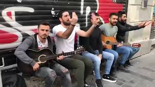 فريق موسيقى كردية يغني في شوارع تقسيم من اجمل اغاني كردية| Sitranên kurdî taksim