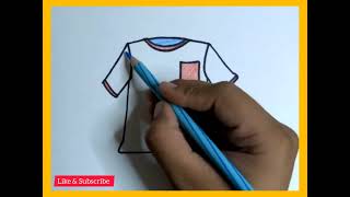 Easy T- Shirt Drawing || How to Draw A T - Shirt || @KalakritArtStudiobyKanika