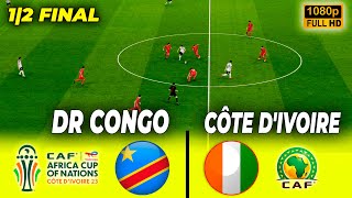 DR Congo 🆚 Côte d'Ivoire - 1/2 FINAL  #totalenergiesafcon2023 - PES 21