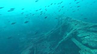 Fishing on a sunken ship at least 38 meters from Enrique Saura