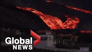 La Palma volcano: Hundreds more evacuated as lava advances on island