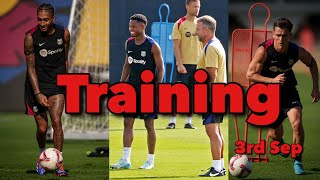 FC Barcelona Training 3rd Sep: Ansu Fati, Gavi, Raphinha, Balde | Work With Hansi Flick