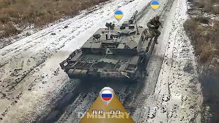 Attack Footage!! Russian Fiber Optic FPV Drone Hits UK-Supplied Ukrainian Challenger 2 Tank in Kursk