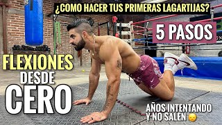 Aprende a hacer LAGARTIJAS desde CERO en 5 pasos | Cómo hacer tus PRIMERAS FLEXIONES