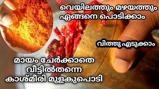 മായം ചേർക്കാത്ത കാശ്മീരി മുളകുപൊടി വീട്ടിൽതന്നെ തയാറാക്കാം/Homemade Kashmiri Chilli Powder #golden