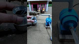 Diy how to make diy mini motor water pump science project mini tractor and cow video # 101