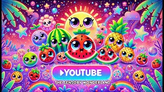 Fruit Sensory Wonderland -  BABY FRUIT  Funky Veggies Baby Sensory Video!