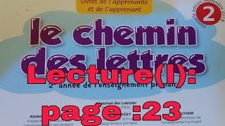 Lecture (l) page:23 le chemin des lettres 2AEP