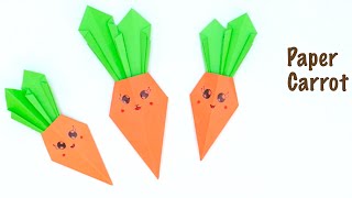 How to make a paper carrot | Origami carrot | Easy Paper Crafts ~ Kids Craft Show