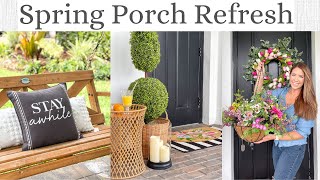 SPRING FRONT PORCH MAKEOVER | Front Porch Decorating Ideas for Spring