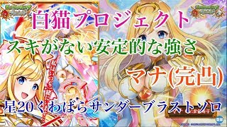 白猫プロジェクトマナ（完凸）祝福剣 星20くわばらサンダーブラストソロ