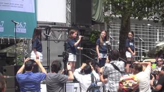 Matilda performs at Broadway in Bryant Park