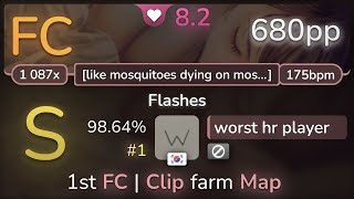 8.2⭐ worst hr player | Hommarju \u0026 Dollscythe - Flashes [like mosquitoes] 98.64% FC #1 | 680pp - osu!