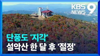 폭염에 단풍도 밀렸다…설악산은 한 달 뒤 절정 [9시 뉴스] / KBS  2024.09.23.