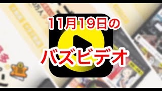 11月19日（金）のバズビデオについて【BuzzVideo・TopBuzz・トップバズ】