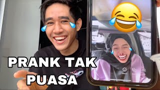 PRANK TAK PUASA 😂 NRHWZ JERIT TERKEJUT 🤣